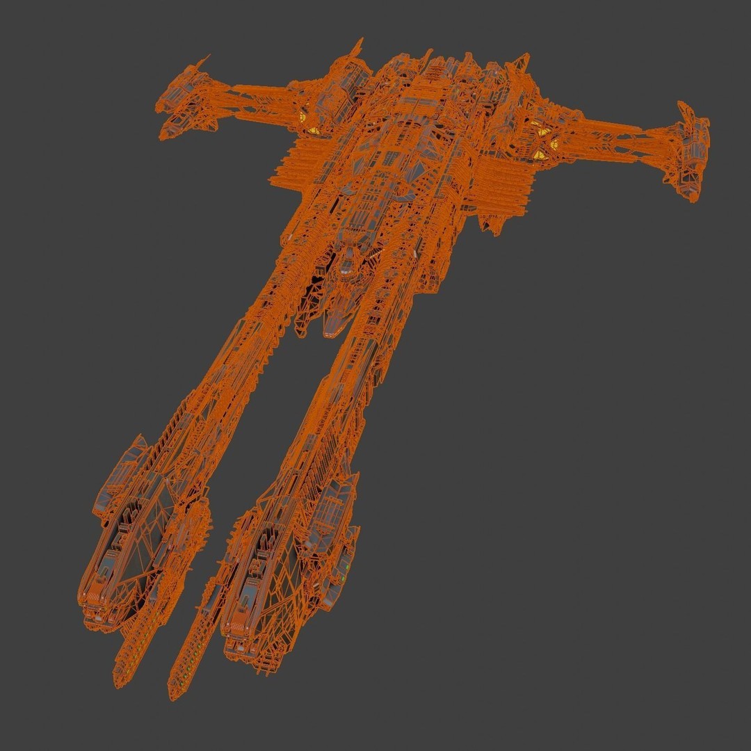 Large Spacecraft 3D Model – High Poly PBR Asset for Animation - View 19