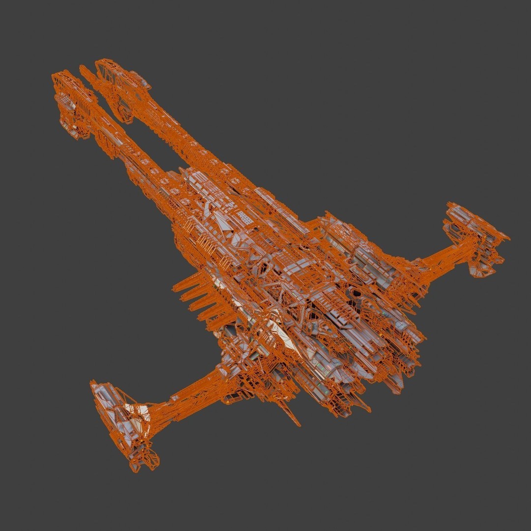 Large Spacecraft 3D Model – High Poly PBR Asset for Animation - View 20