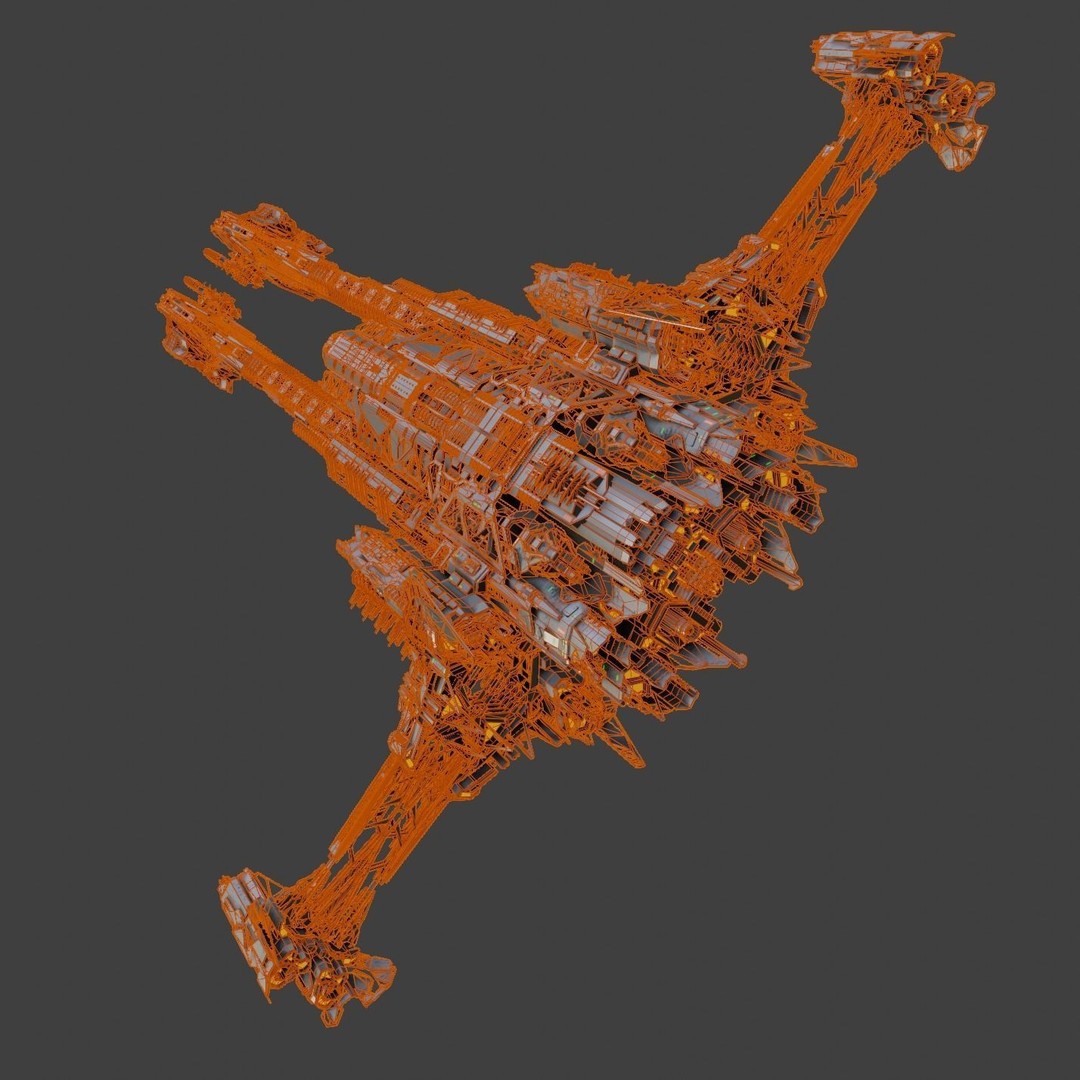 Large Spacecraft 3D Model – High Poly PBR Asset for Animation - View 21