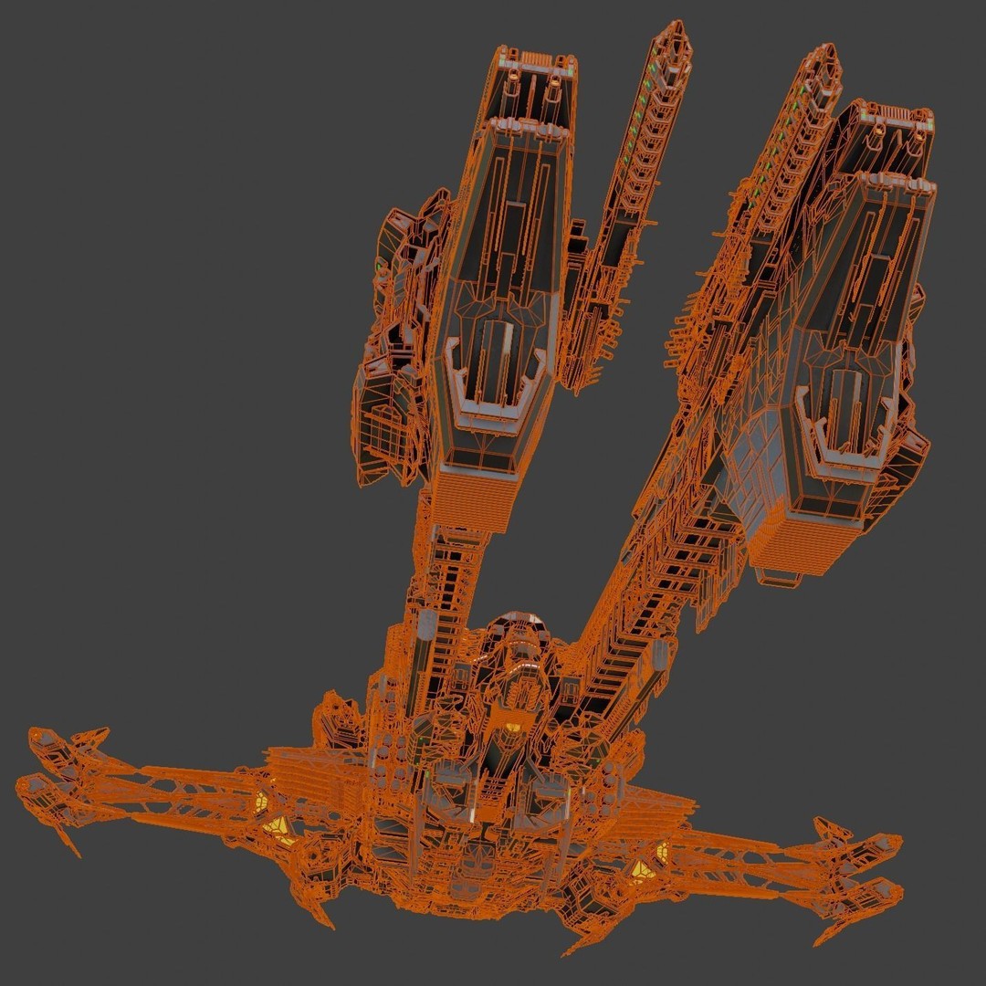 Large Spacecraft 3D Model – High Poly PBR Asset for Animation - View 23