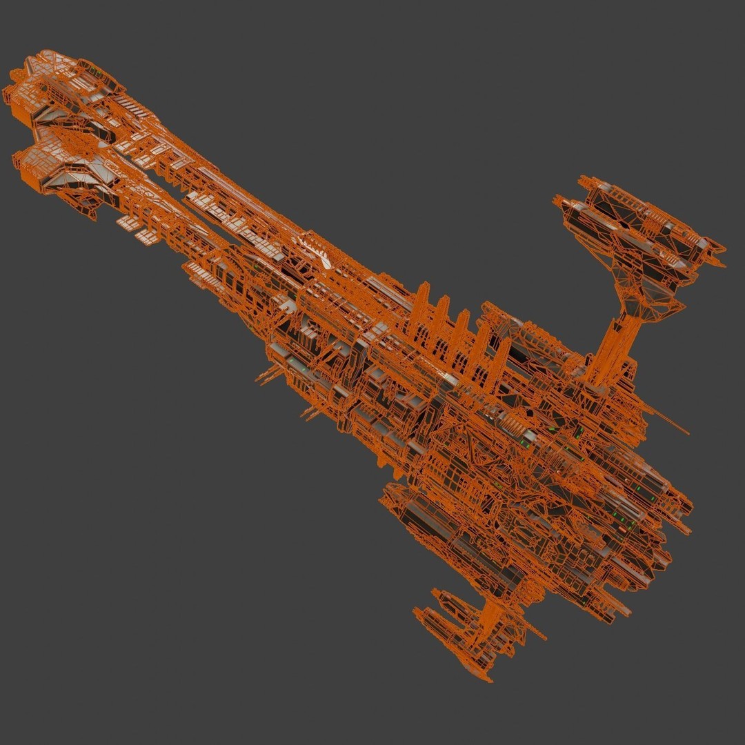 Large Spacecraft 3D Model – High Poly PBR Asset for Animation - View 25