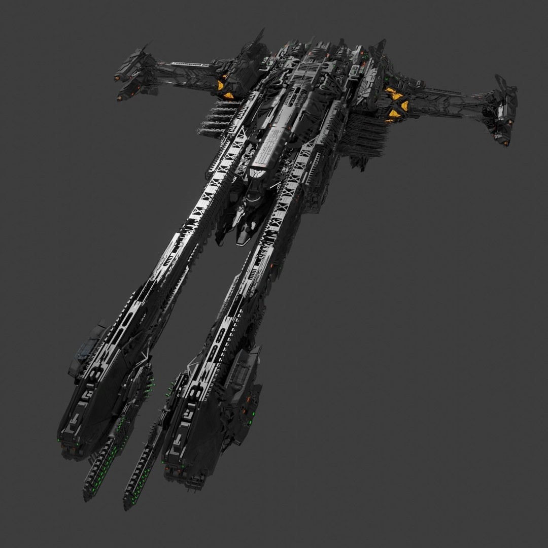 Large Spacecraft 3D Model – High Poly PBR Asset for Animation - View 8