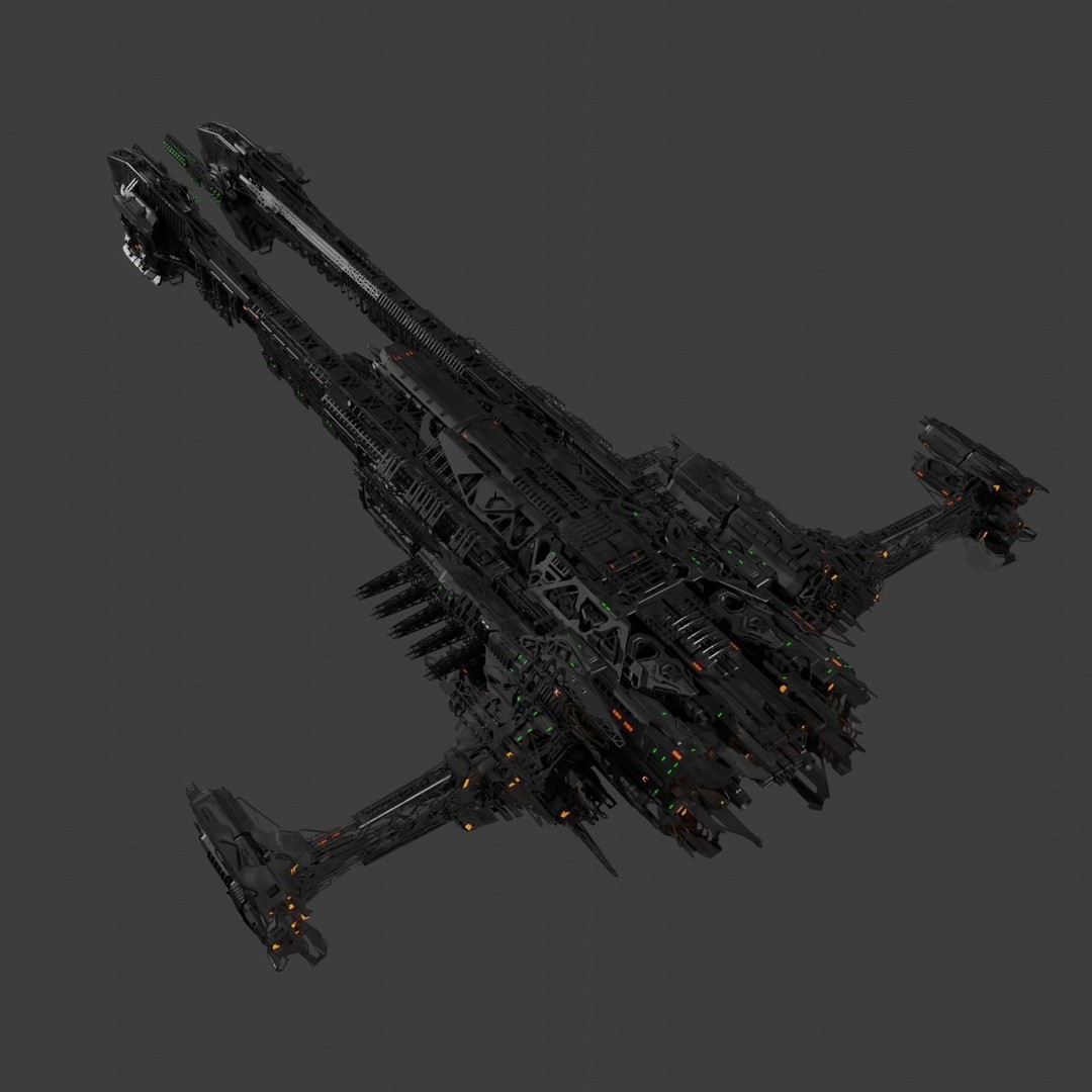 Large Spacecraft 3D Model – High Poly PBR Asset for Animation - View 9