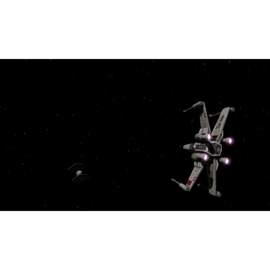 T65b X-Wing Starfighter 3D Model – Detailed Rigged PBR Asset, Blender