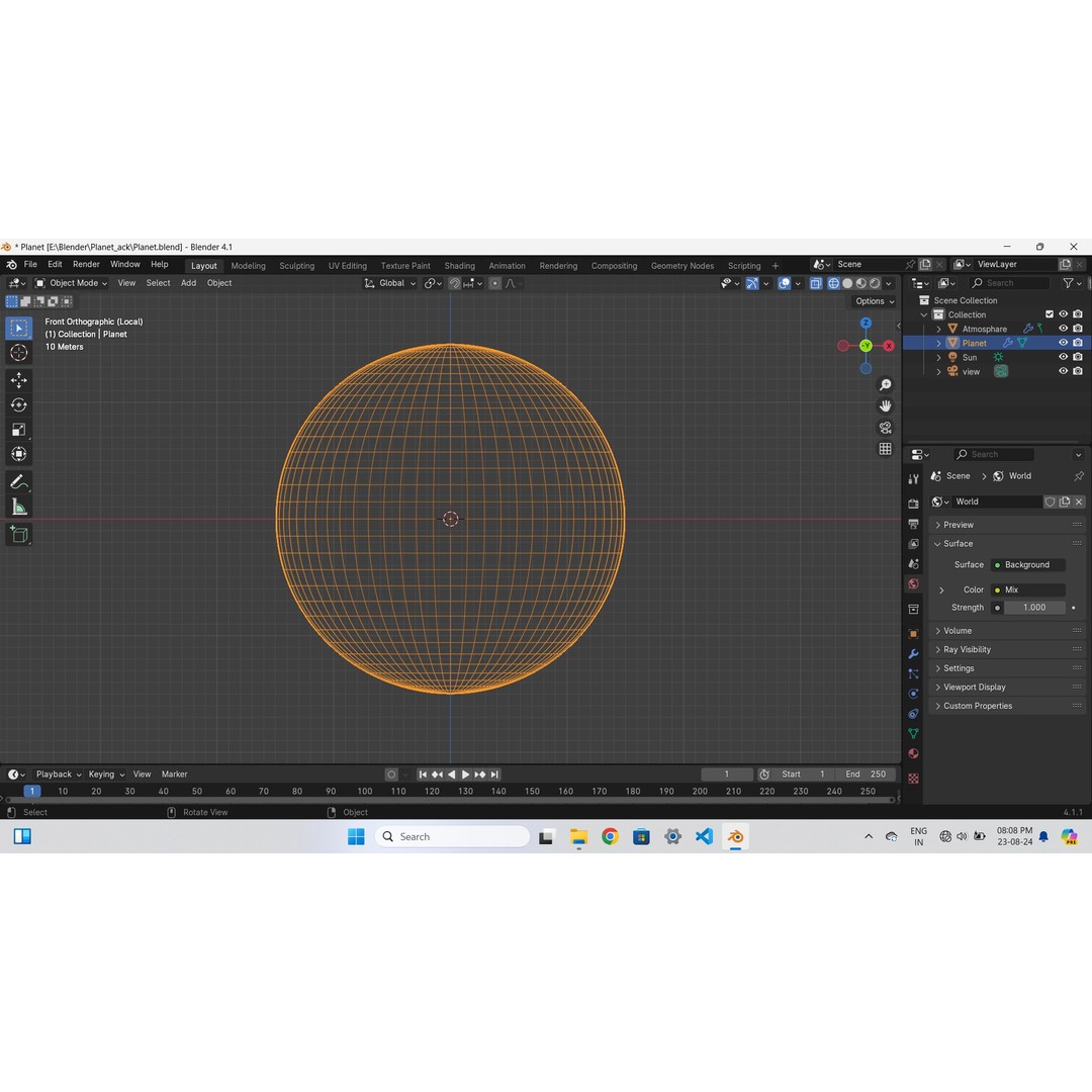 Customizable Planet 3D Model – Realistic Low-Poly Game Asset, FBX, OBJ, Blender