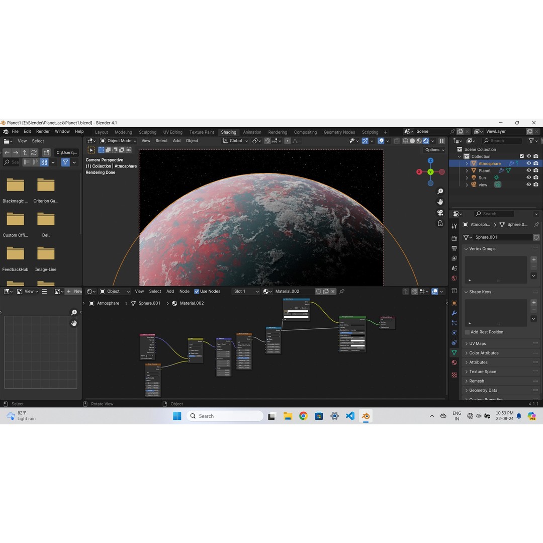 Customizable Planet 3D Model – Realistic Low-Poly Game Asset, FBX, OBJ, Blender - View 10