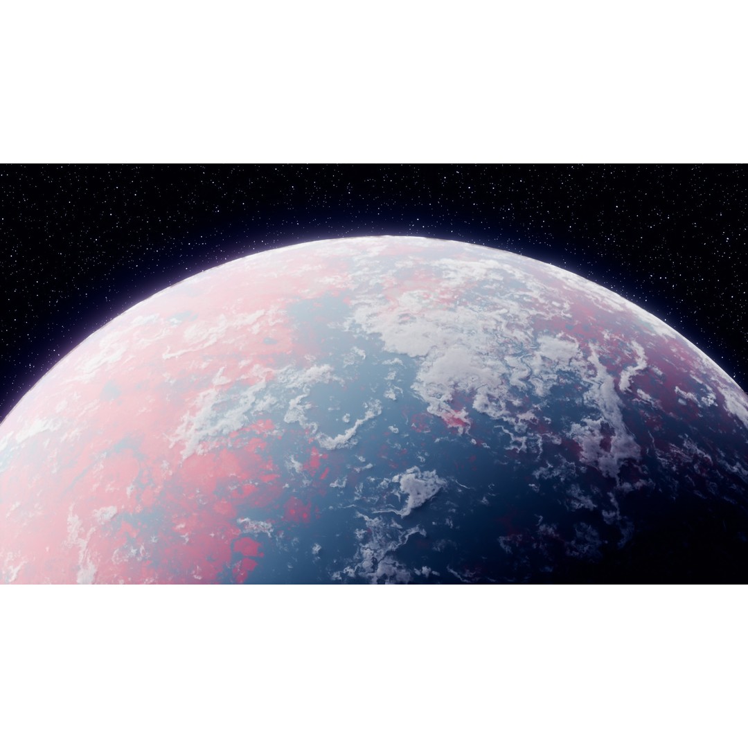 Customizable Planet 3D Model – Realistic Low-Poly Game Asset, FBX, OBJ, Blender - View 4