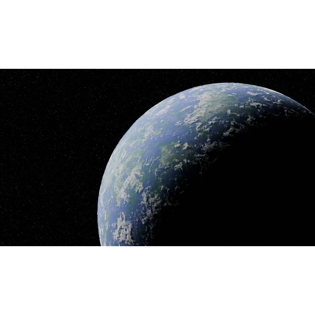 Customizable Planet 3D Model – Realistic Low-Poly Game Asset, FBX, OBJ, Blender - View 9
