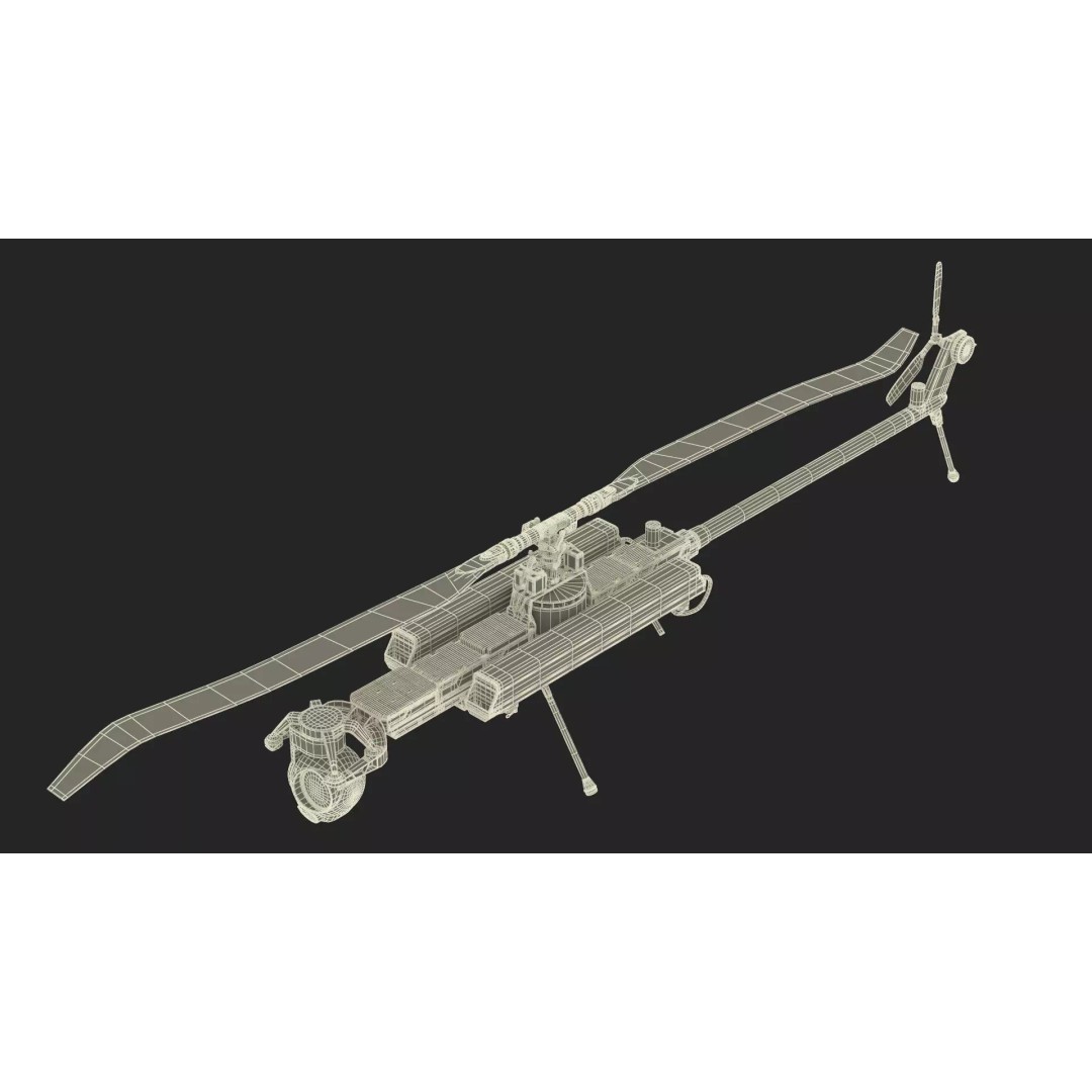 Desert Military Surveillance Drone 3D Model – High Poly UAV, PBR Textures - View 24