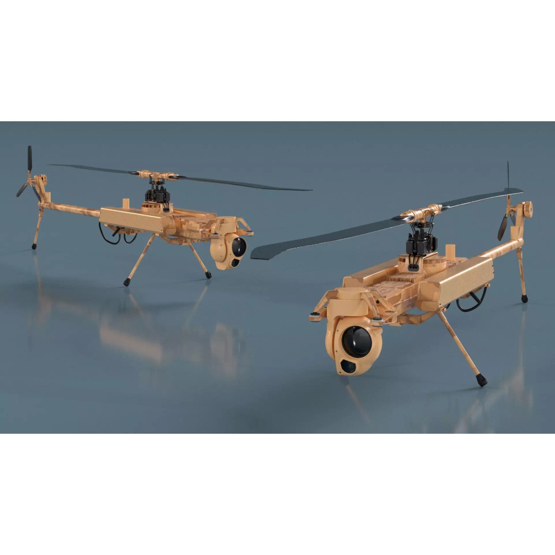 Desert Military Surveillance Drone 3D Model – High Poly UAV, PBR Textures - View 5