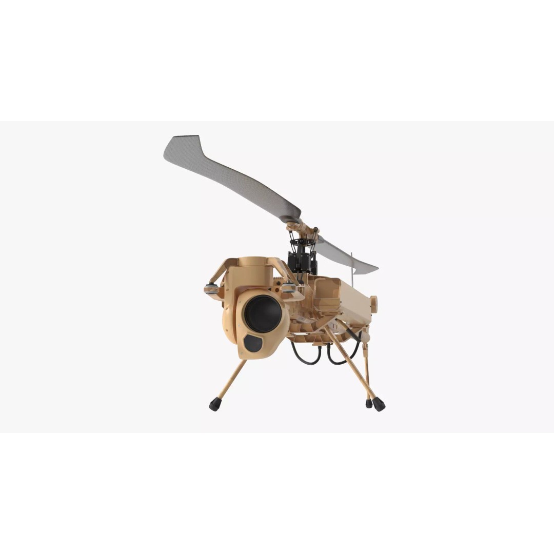 Desert Military Surveillance Drone 3D Model – High Poly UAV, PBR Textures - View 6