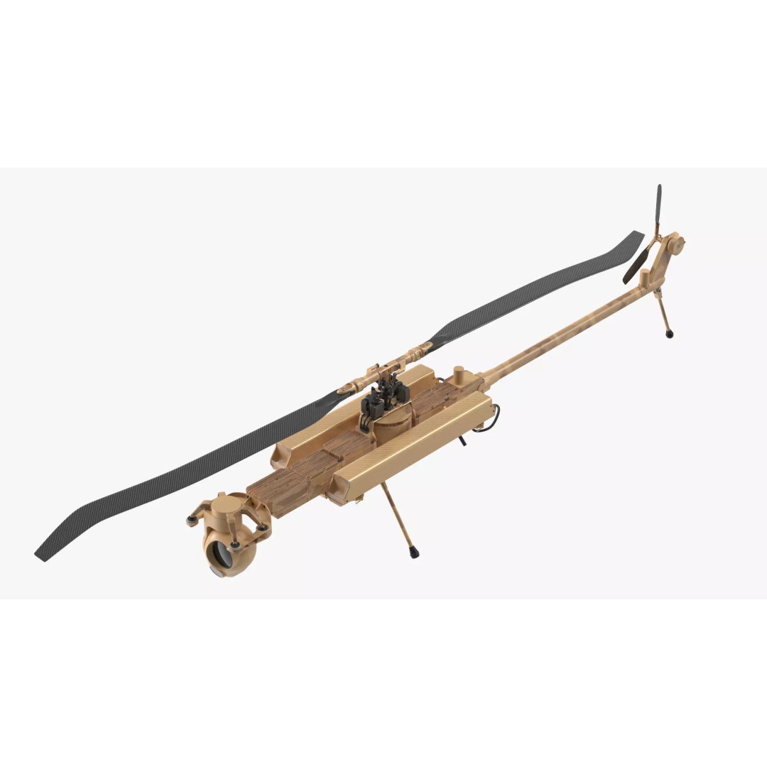 Desert Military Surveillance Drone 3D Model – High Poly UAV, PBR Textures - View 7