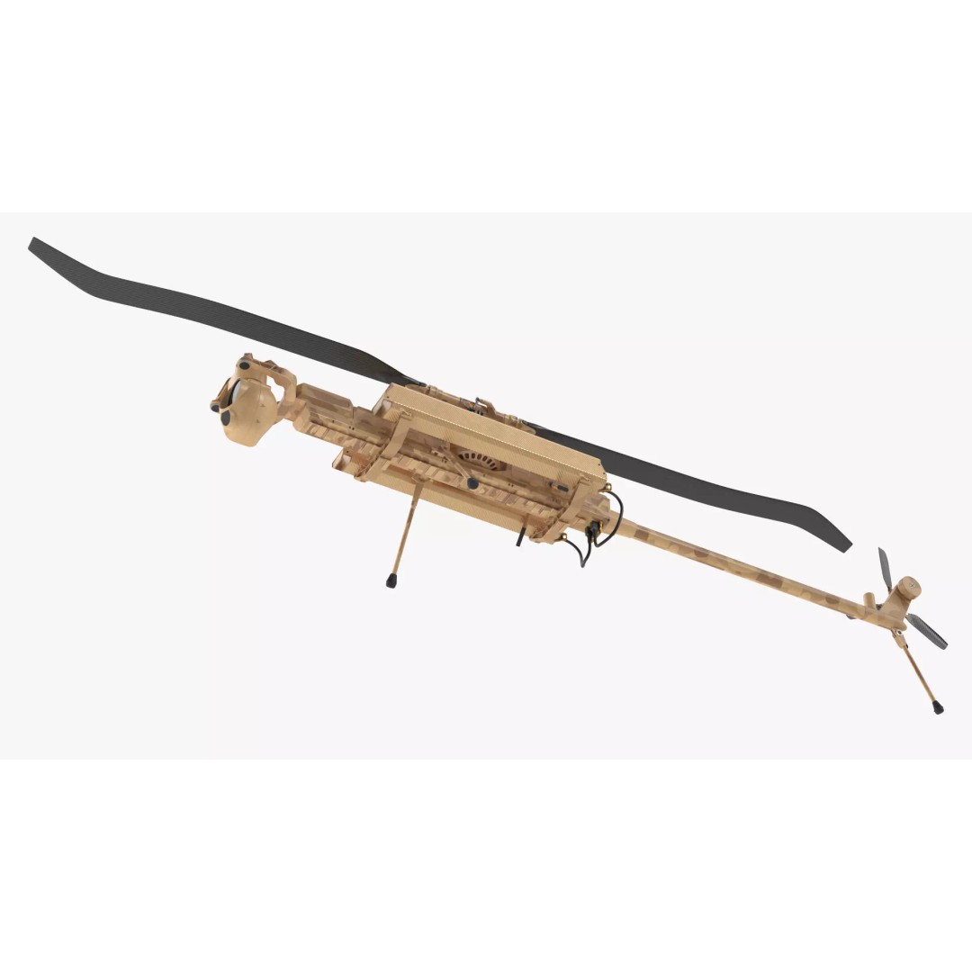 Desert Military Surveillance Drone 3D Model – High Poly UAV, PBR Textures - View 8
