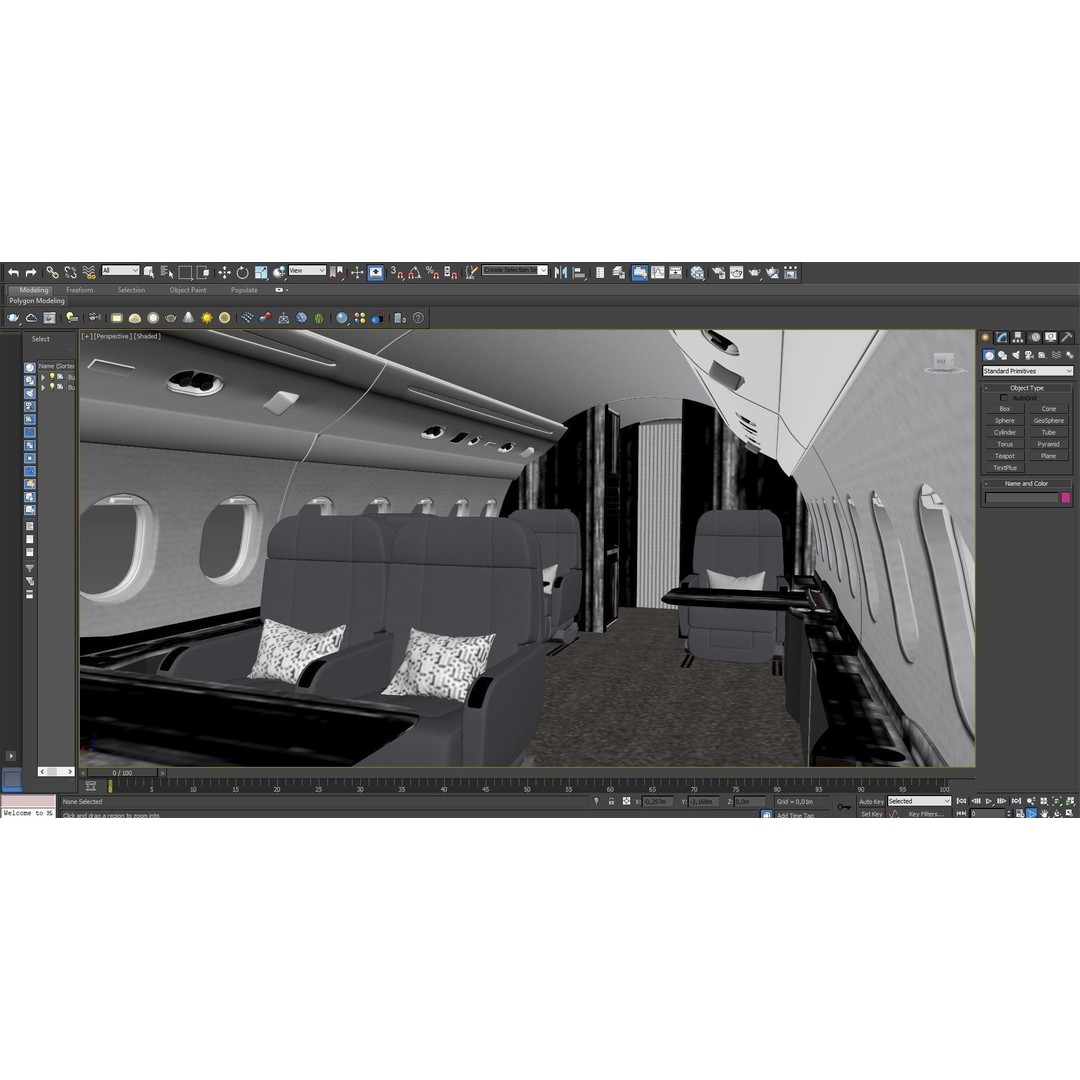 Business Jet Interior 3D Model – Configurable Falcon 2000LXS, FBX/OBJ - View 21