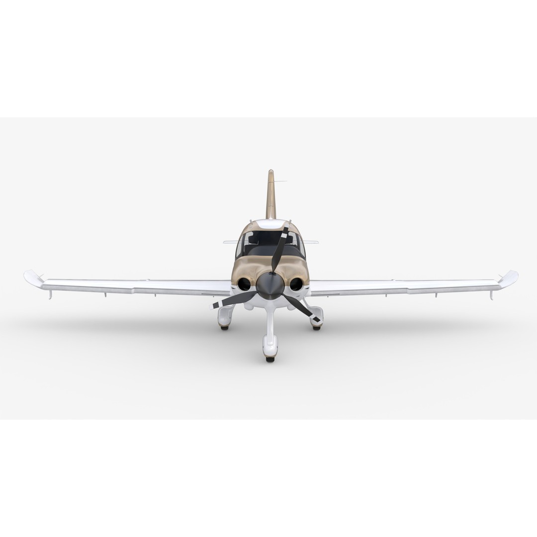 Cirrus SR22 Turbo 3D Model – High Poly Aircraft Asset, PBR Textures - View 10