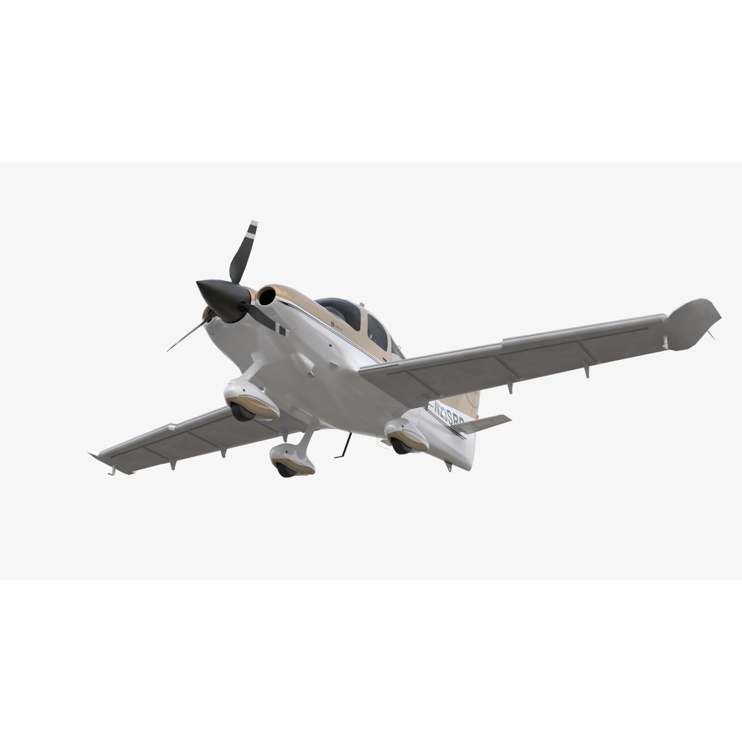 Cirrus SR22 Turbo 3D Model – High Poly Aircraft Asset, PBR Textures - View 11