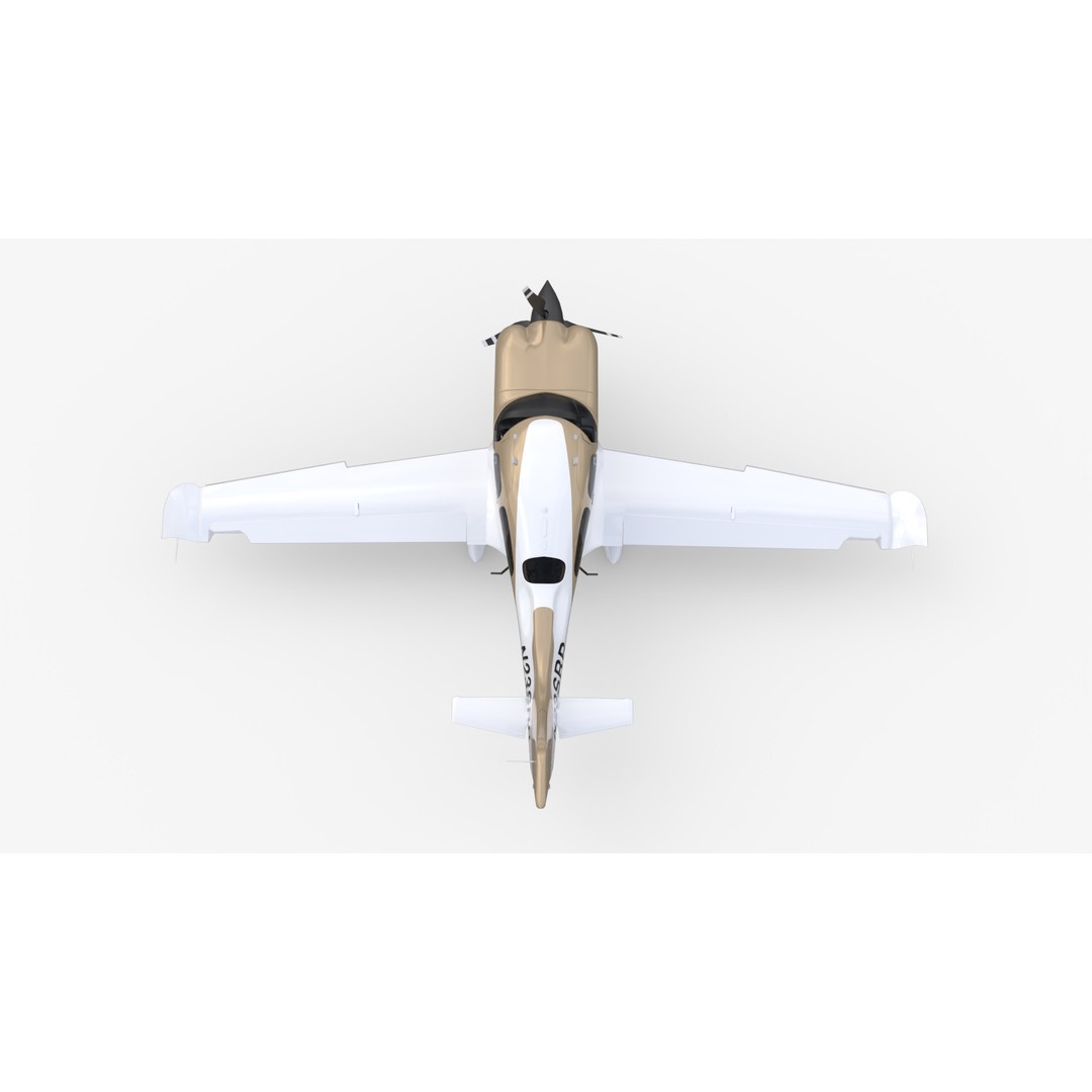 Cirrus SR22 Turbo 3D Model – High Poly Aircraft Asset, PBR Textures - View 12