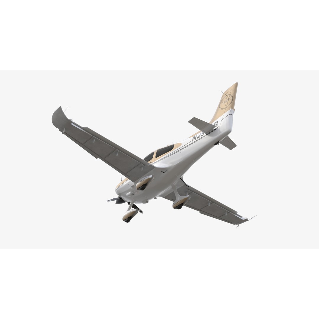 Cirrus SR22 Turbo 3D Model – High Poly Aircraft Asset, PBR Textures - View 14