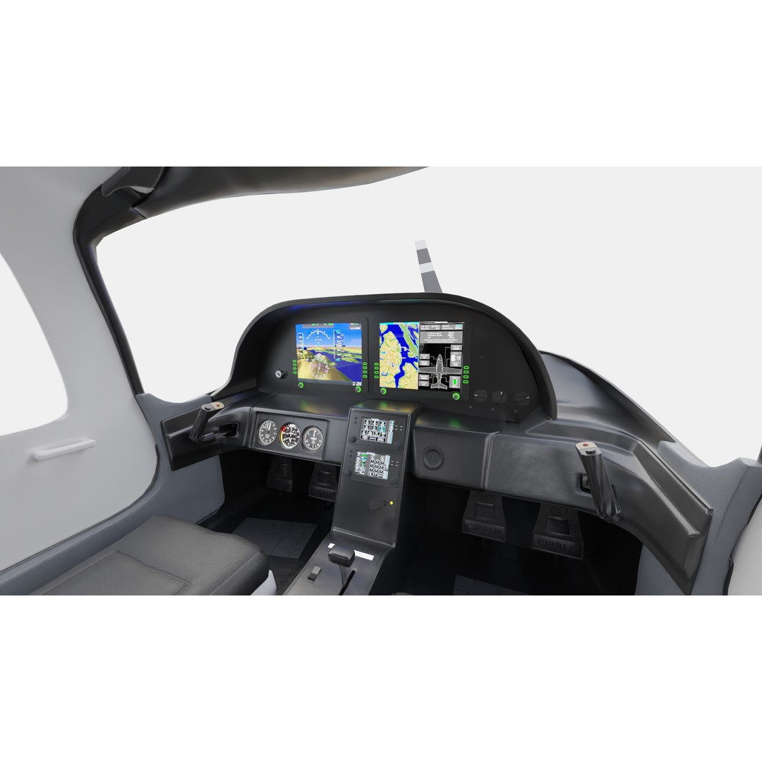 Cirrus SR22 Turbo 3D Model – High Poly Aircraft Asset, PBR Textures - View 15