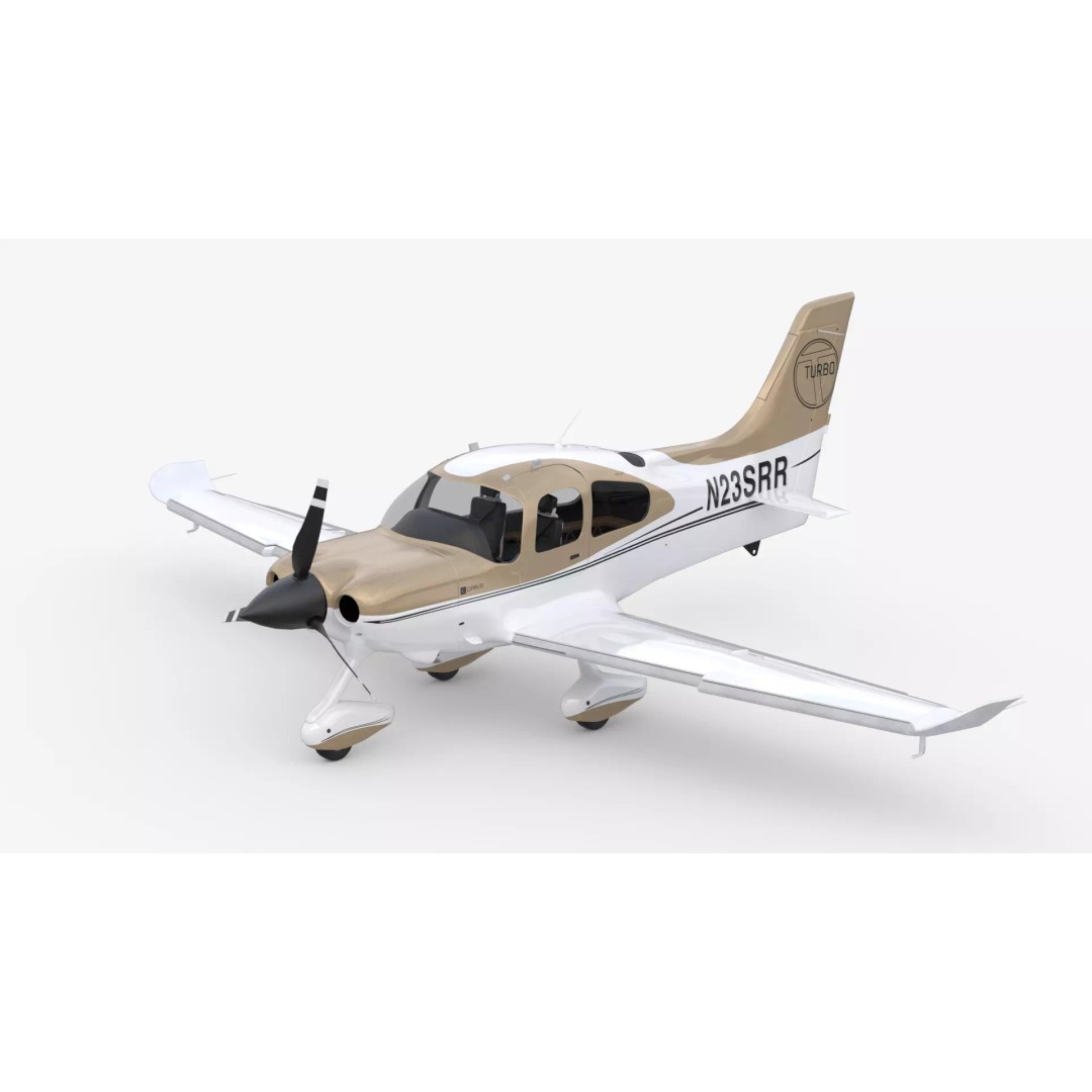 Cirrus SR22 Turbo 3D Model – High Poly Aircraft Asset, PBR Textures - View 2