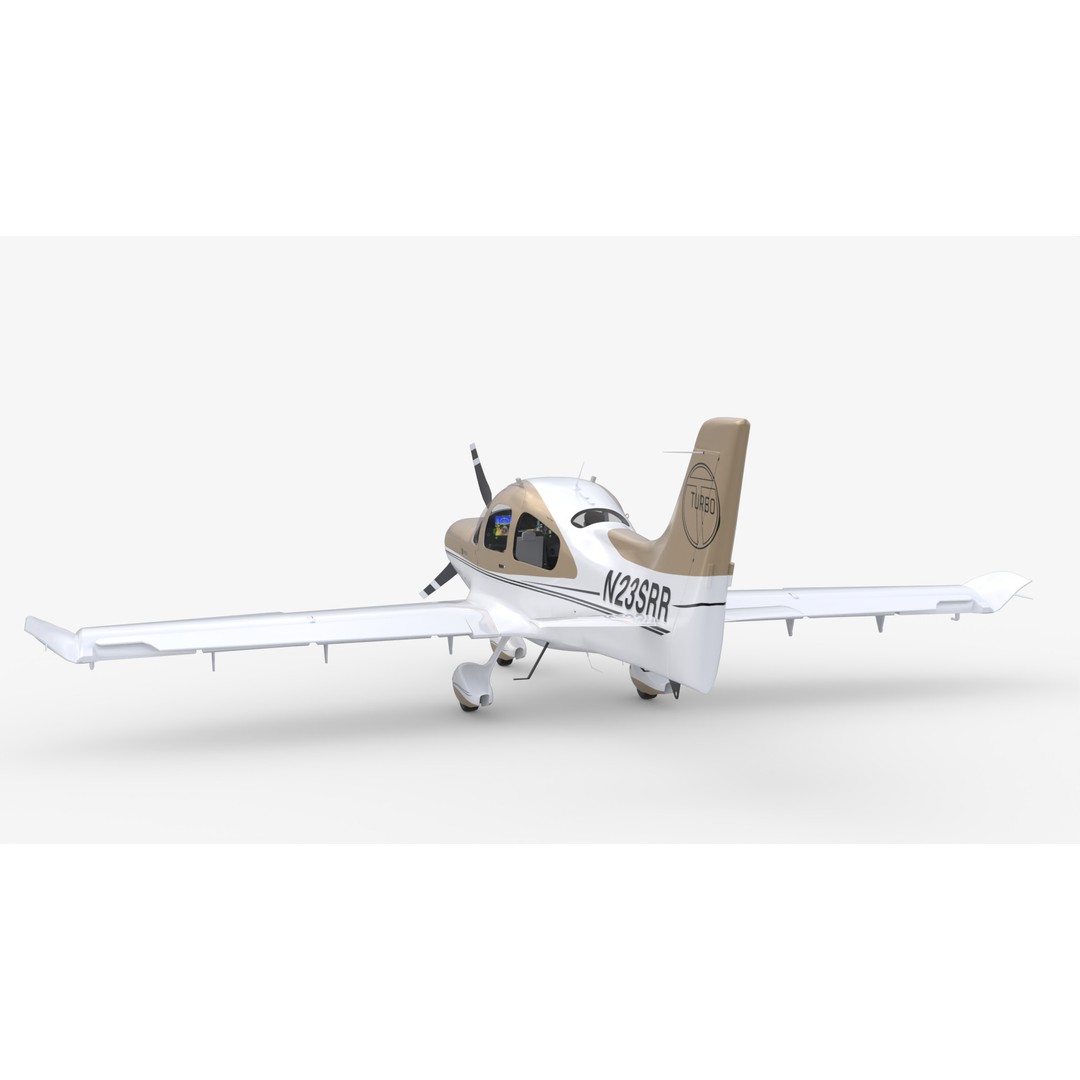 Cirrus SR22 Turbo 3D Model – High Poly Aircraft Asset, PBR Textures - View 5