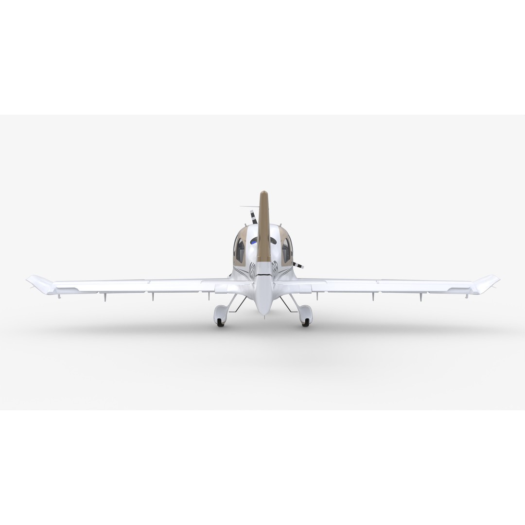 Cirrus SR22 Turbo 3D Model – High Poly Aircraft Asset, PBR Textures - View 6