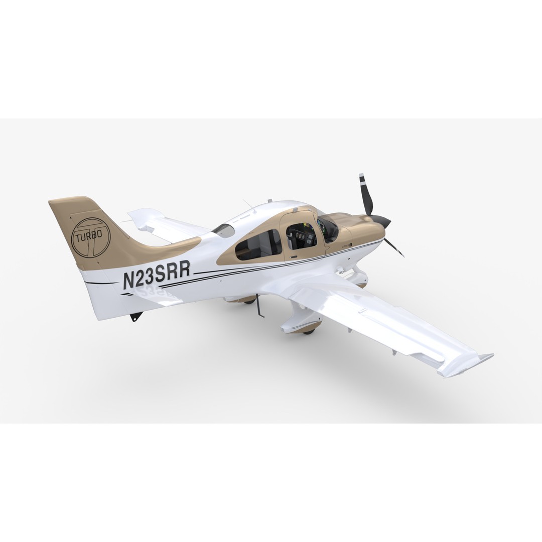 Cirrus SR22 Turbo 3D Model – High Poly Aircraft Asset, PBR Textures - View 7