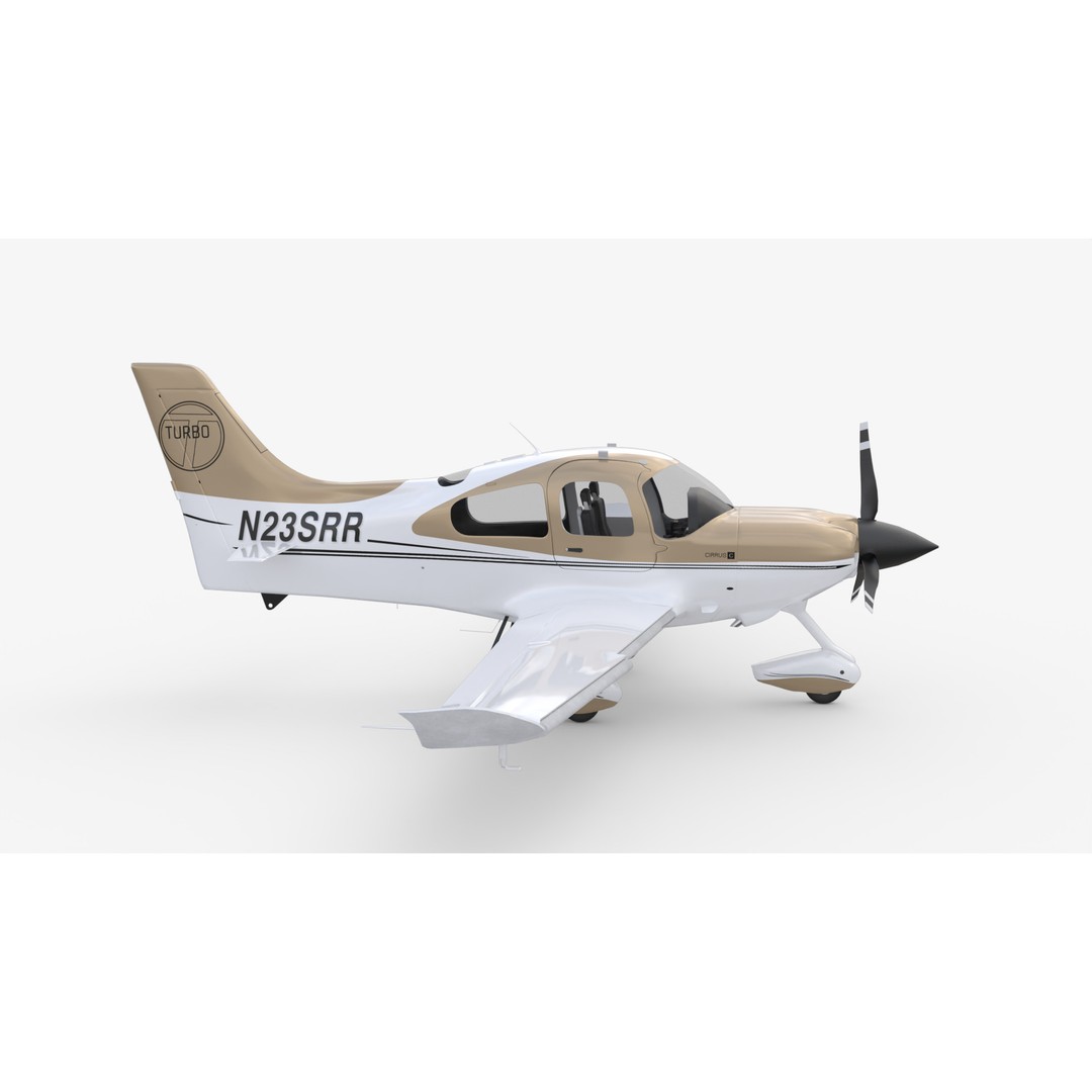 Cirrus SR22 Turbo 3D Model – High Poly Aircraft Asset, PBR Textures - View 8