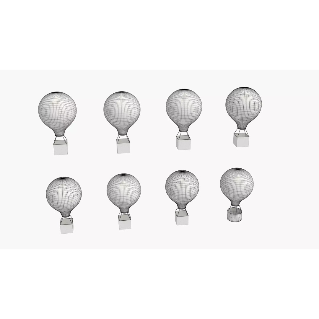 Hot Air Balloon 3D Model – Realistic Aircraft Design for Animation