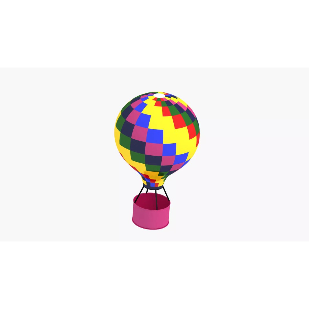 Hot Air Balloon 3D Model – Realistic Aircraft Design for Animation - View 11