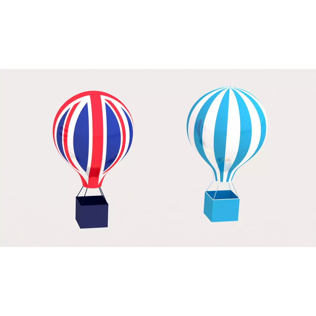 Hot Air Balloon 3D Model – Realistic Aircraft Design for Animation - View 5
