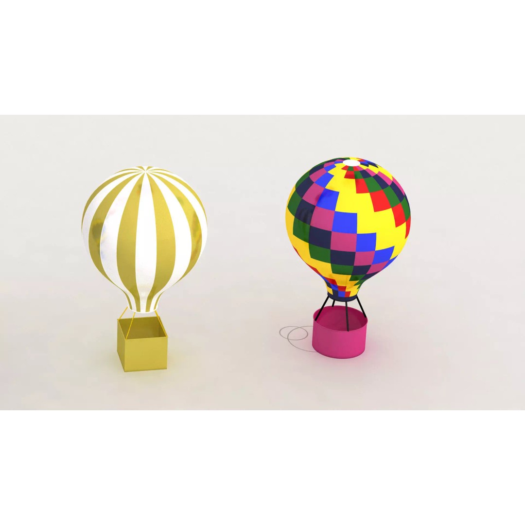 Hot Air Balloon 3D Model – Realistic Aircraft Design for Animation - View 7