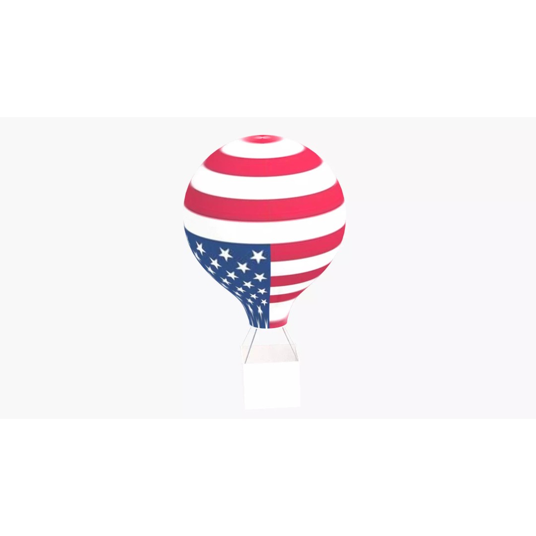 Hot Air Balloon 3D Model – Realistic Aircraft Design for Animation - View 9