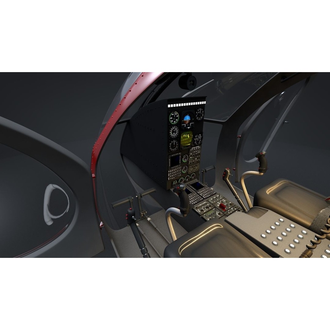 MD-520N NOTAR 3D Model – Rigged Helicopter, PBR Textures, FBX - View 16