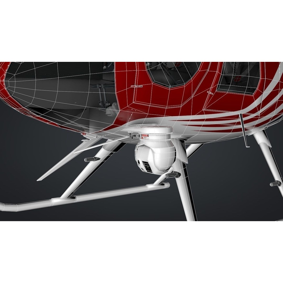 MD-520N NOTAR 3D Model – Rigged Helicopter, PBR Textures, FBX - View 19