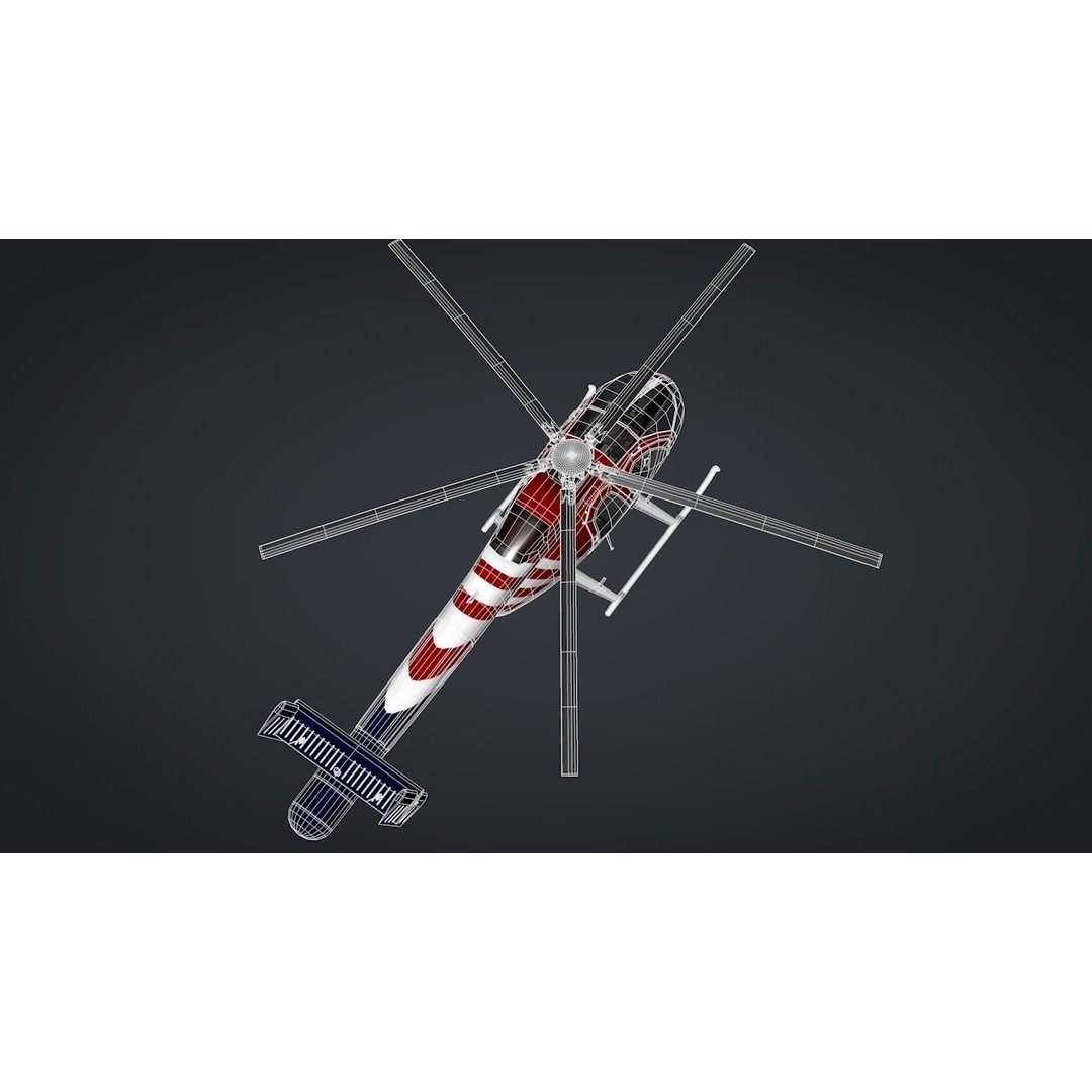 MD-520N NOTAR 3D Model – Rigged Helicopter, PBR Textures, FBX - View 21