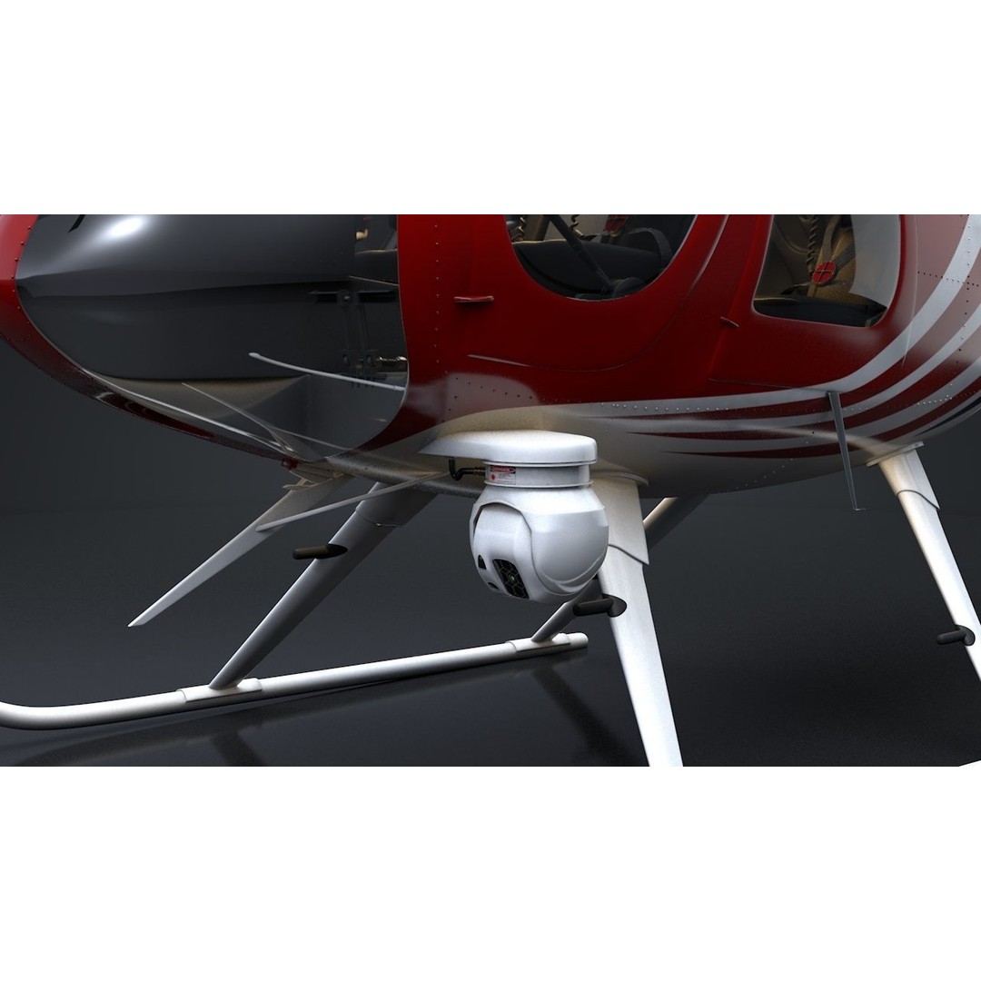 MD-520N NOTAR 3D Model – Rigged Helicopter, PBR Textures, FBX - View 4