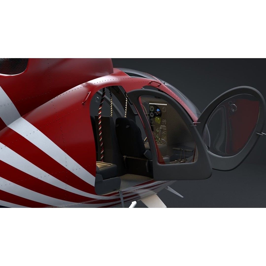 MD-520N NOTAR 3D Model – Rigged Helicopter, PBR Textures, FBX - View 9