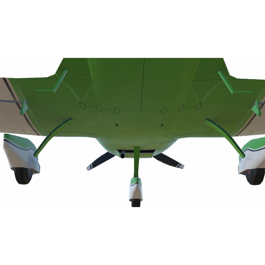 Bristell B23 3D Model – Low Poly Aircraft, Rigged, PBR Textures - View 13