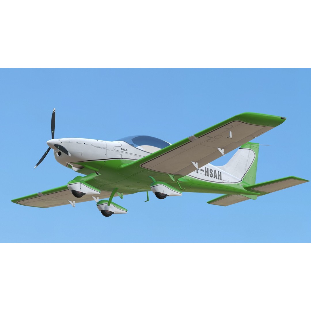 Bristell B23 3D Model – Low Poly Aircraft, Rigged, PBR Textures - View 24