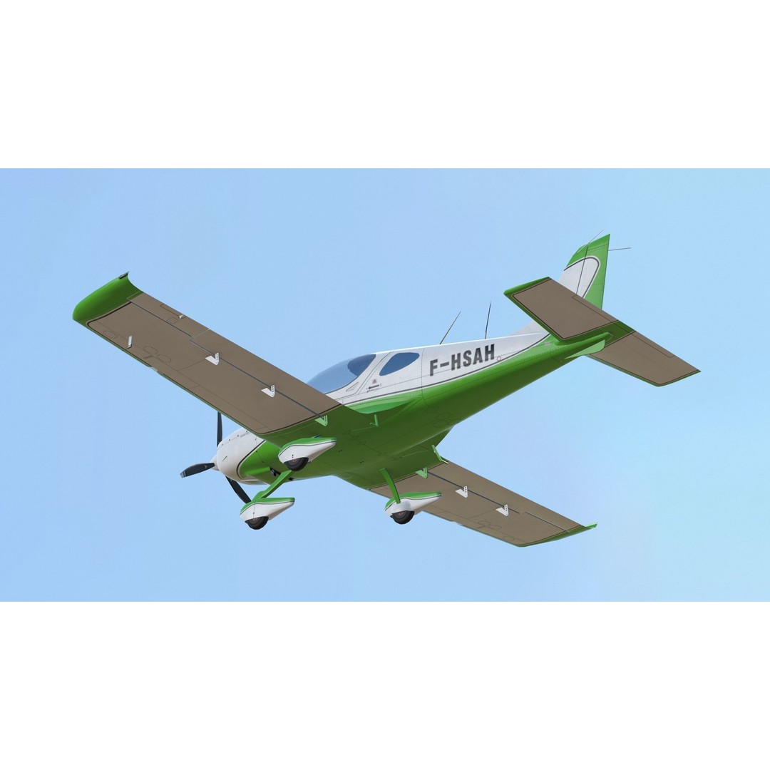Bristell B23 3D Model – Low Poly Aircraft, Rigged, PBR Textures - View 25