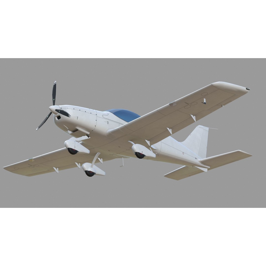 Bristell B23 3D Model – Low Poly Aircraft, Rigged, PBR Textures - View 32