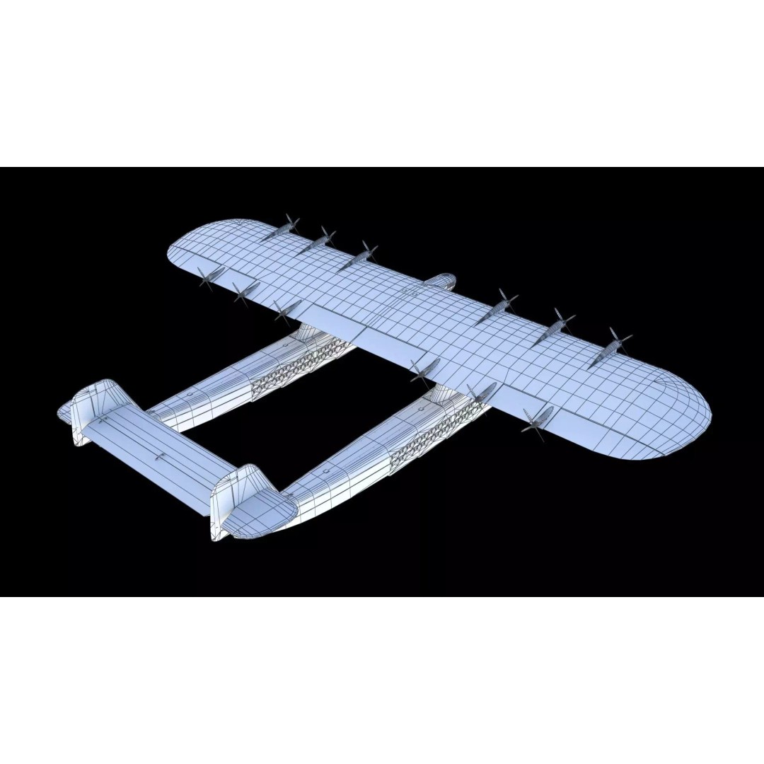 Transatlantic Flying Boat 3D Model – Historic Aircraft, FBX, PBR Textures - View 23