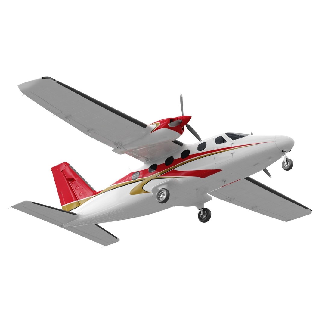 Tecnam P2012 STOL 3D Model – High Poly Aircraft Asset, FBX, OBJ - View 10