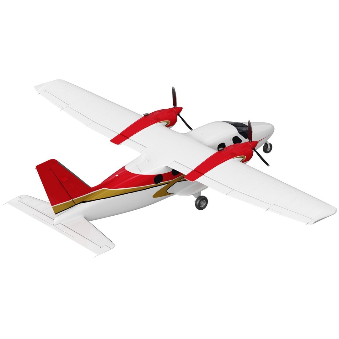 Tecnam P2012 STOL 3D Model – High Poly Aircraft Asset, FBX, OBJ - View 12