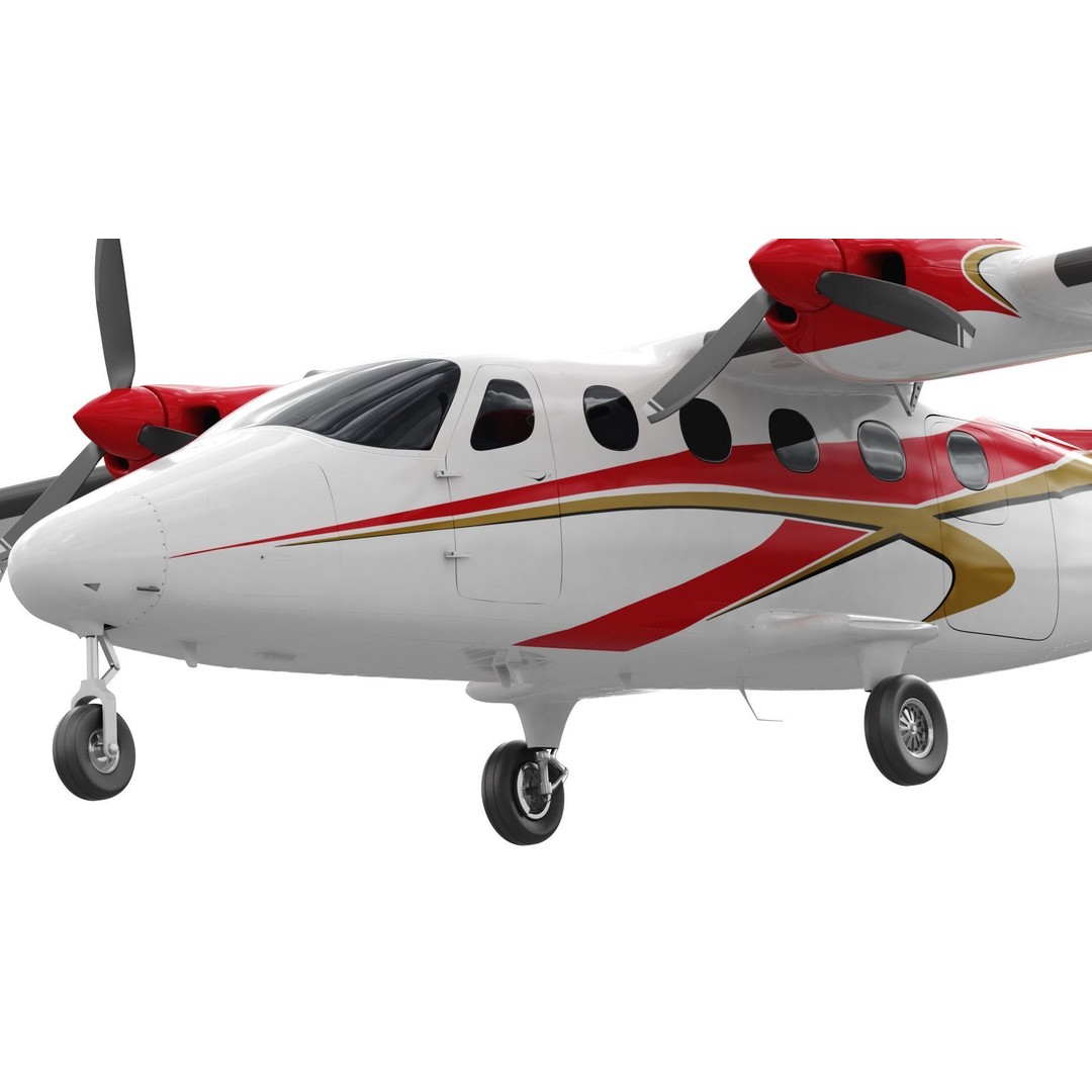 Tecnam P2012 STOL 3D Model – High Poly Aircraft Asset, FBX, OBJ - View 13