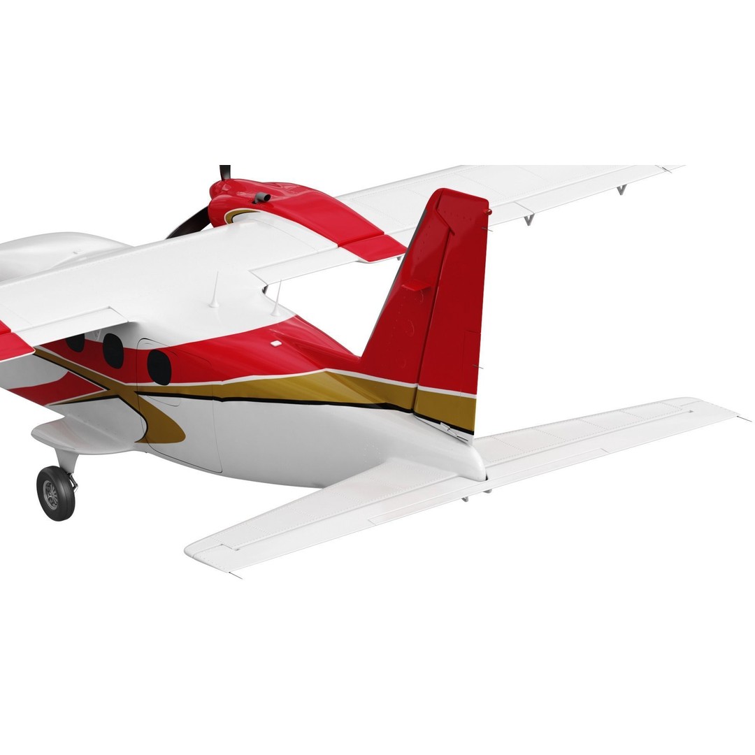 Tecnam P2012 STOL 3D Model – High Poly Aircraft Asset, FBX, OBJ - View 14