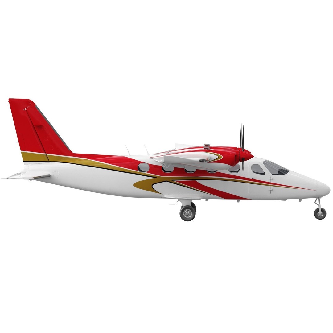Tecnam P2012 STOL 3D Model – High Poly Aircraft Asset, FBX, OBJ - View 17