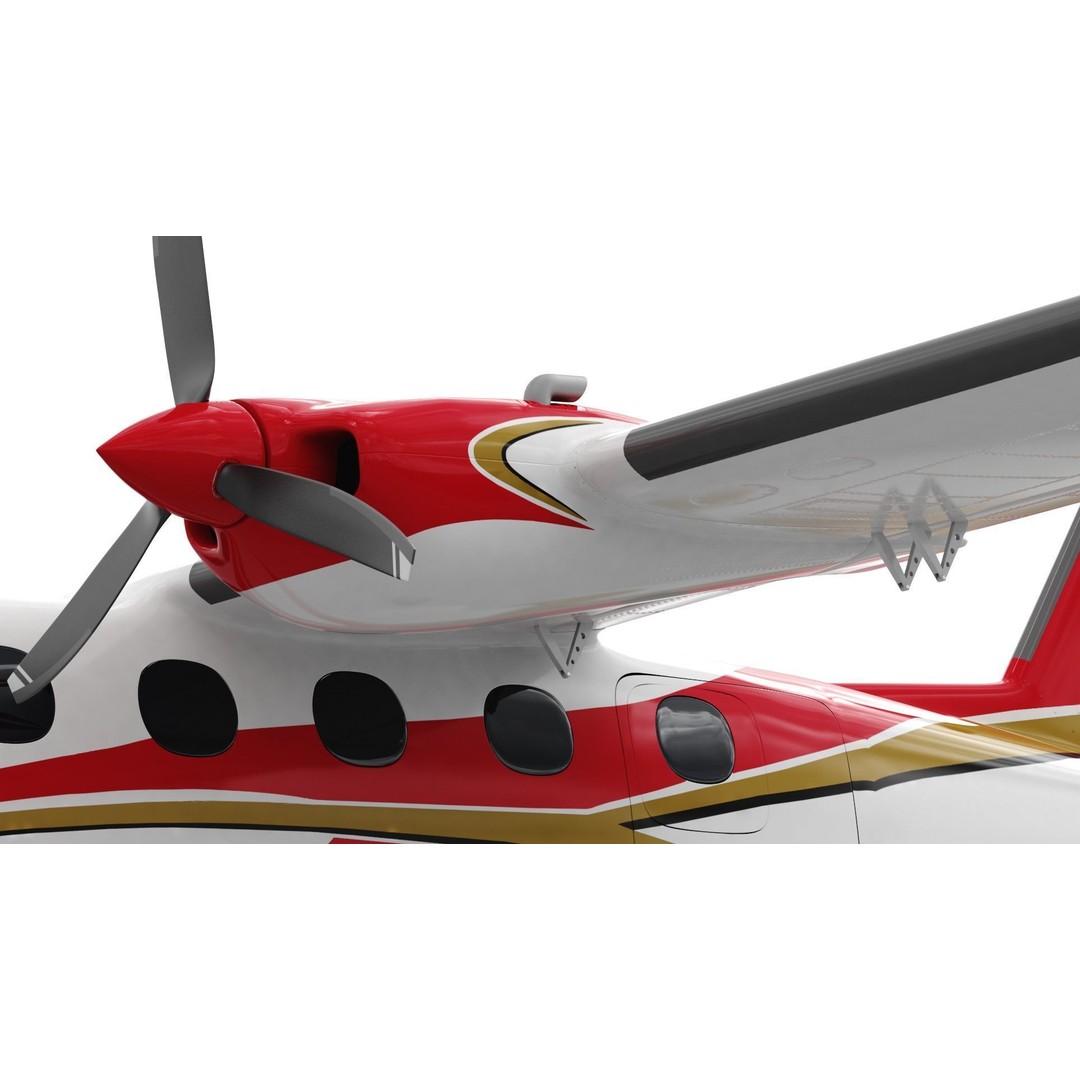 Tecnam P2012 STOL 3D Model – High Poly Aircraft Asset, FBX, OBJ - View 19