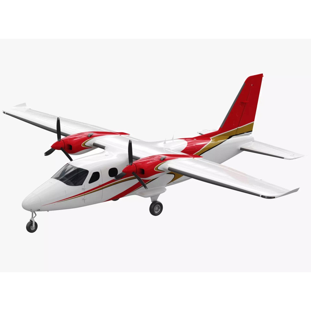 Tecnam P2012 STOL 3D Model – High Poly Aircraft Asset, FBX, OBJ - View 2